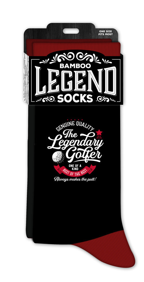 Golf themed men’s crew socks with cushioned feel