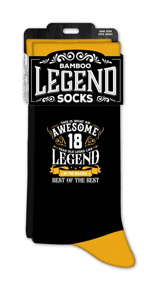 Crew socks for men with 18 Years milestone