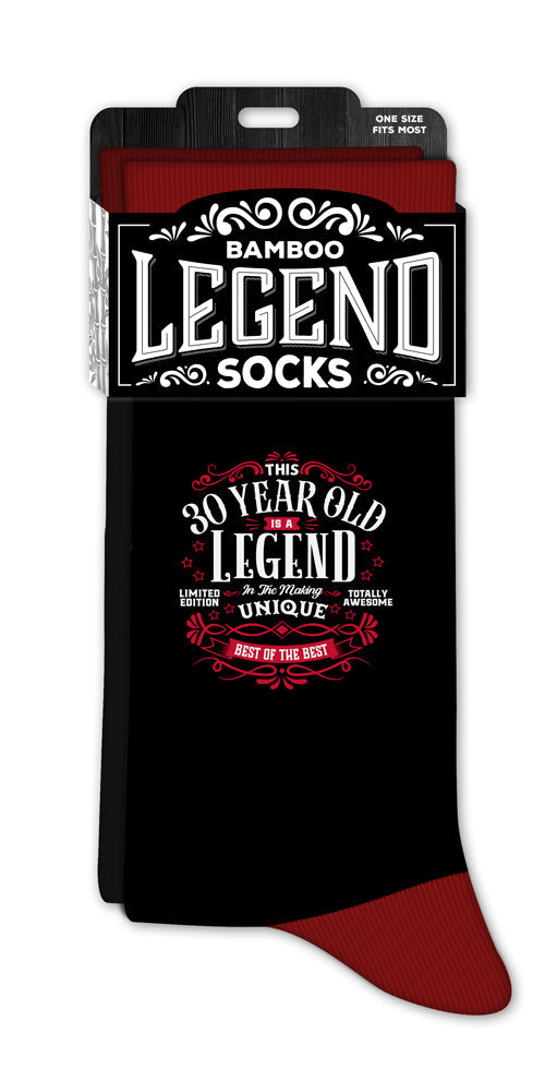 Men’s crew socks printed with 30 Years