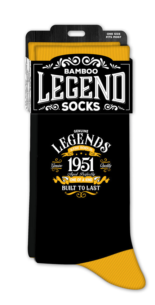 Men’s crew socks with 1951 numeric print