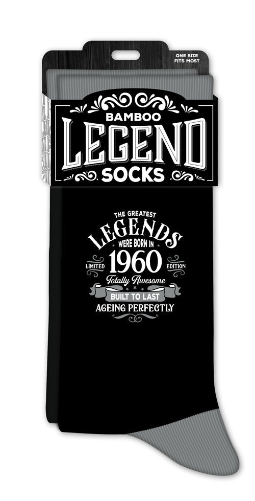 Men’s socks with 1960 year design, crew length