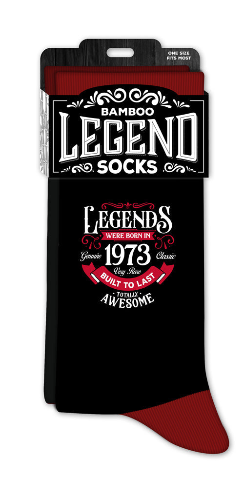 Men’s crew socks featuring 1973 year design