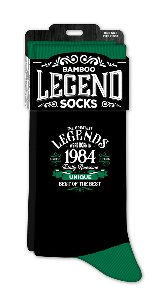 Men’s crew socks with 1984 numeric print