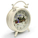 Ronis La Provence Faux Twin Bell Metal Vintage Desk Clock 16x6x20.5cm Off White
