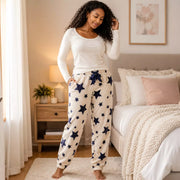 Ladies PJ lounge pants with pockets in assorted designs, offering soft, cosy comfort for sleep and relaxing at home. – thumbnail