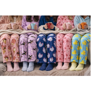 Ladies PJ lounge pants with pockets in assorted Design 4 styles for cosy home comfort. – thumbnail