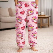 Ladies Snuggy Sherpa pants in assorted Style 2 designs, featuring ultra-soft fleece for warm, cosy comfort during colder days and nights. – thumbnail