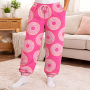 Ladies Snuggy Sherpa pants in assorted Style 2 designs, featuring ultra-soft fleece for warm, cosy comfort during colder days and nights. – thumbnail