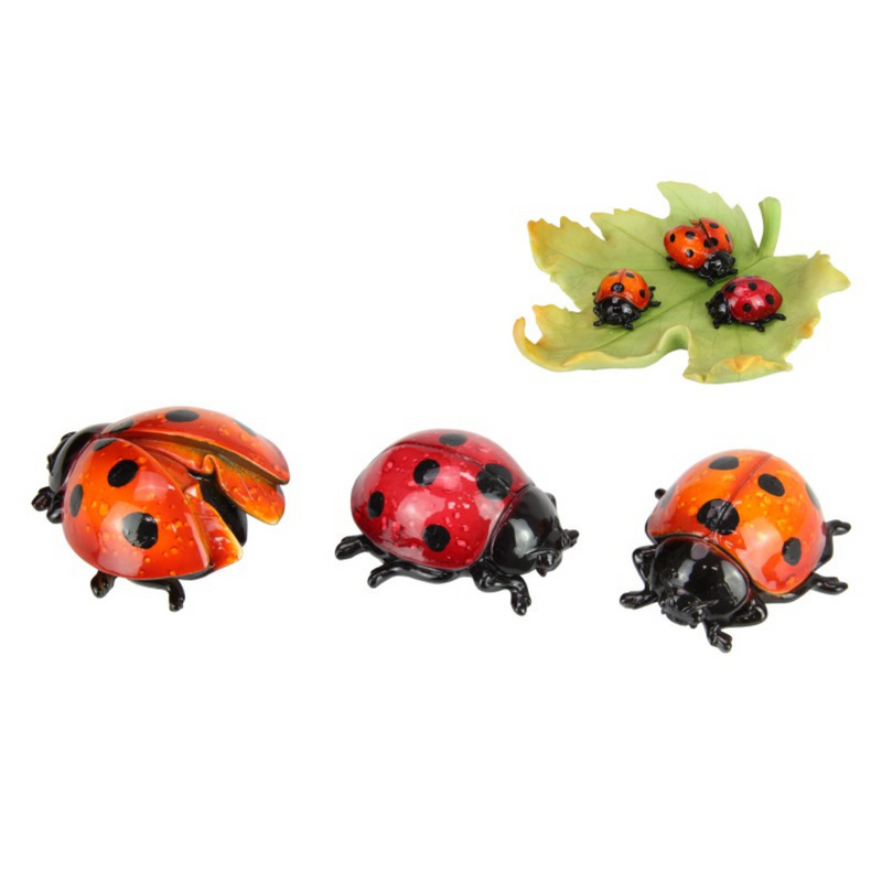 Marble Factory Ladybug Ladybug Marble Finish On Lilipad 7cm Assorted — Ronis
