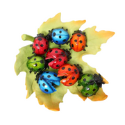 Ronis Ladybug Marble Finish On Lilipad 7cm