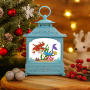Large Aqua Mermaid Princess Lantern hanging party decoration with under-the-sea theme – thumbnail