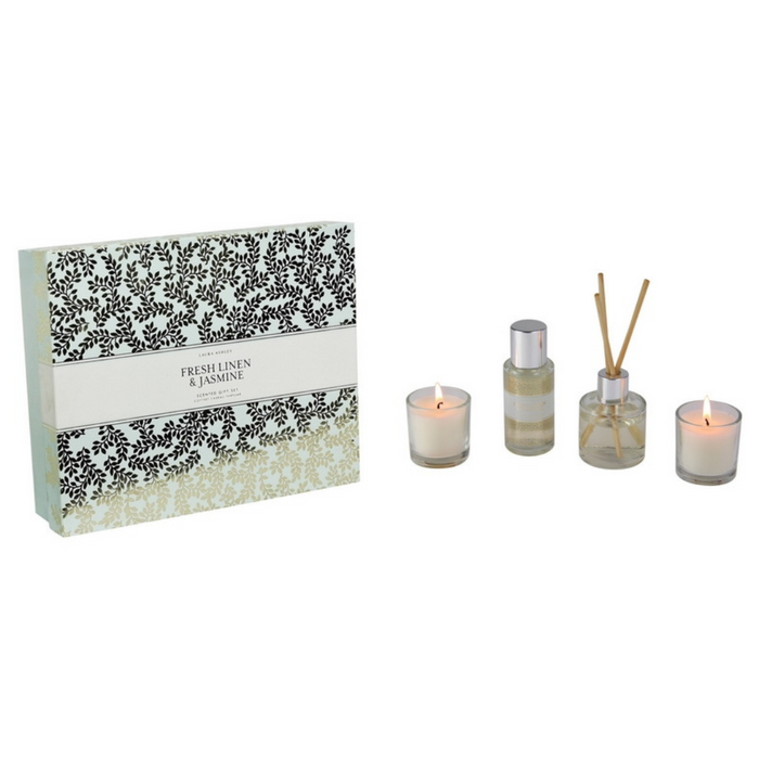 Laura Ashley Fragrance Set Diffuser Jasmine Fresh Linen 50ml