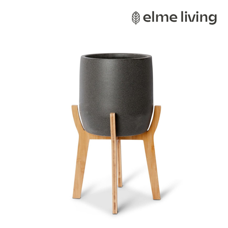 Ronis Lawson Pot with Stand Black 32x32x49cm