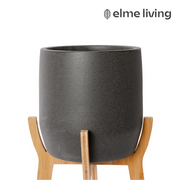 Ronis Lawson Pot with Stand Black 32x32x49cm