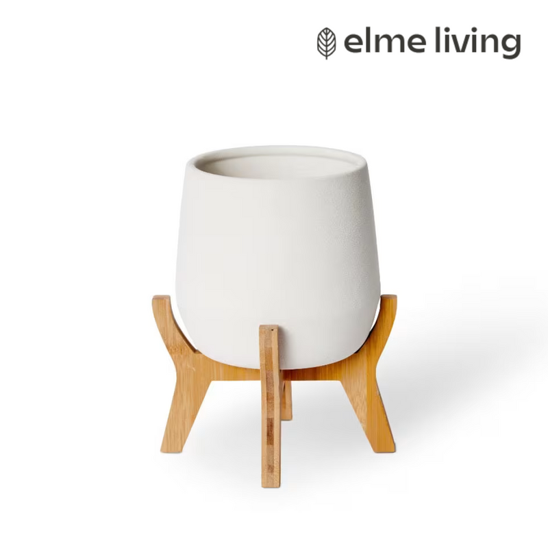 Ronis Lawson Pot with Stand White 22x22x26cm
