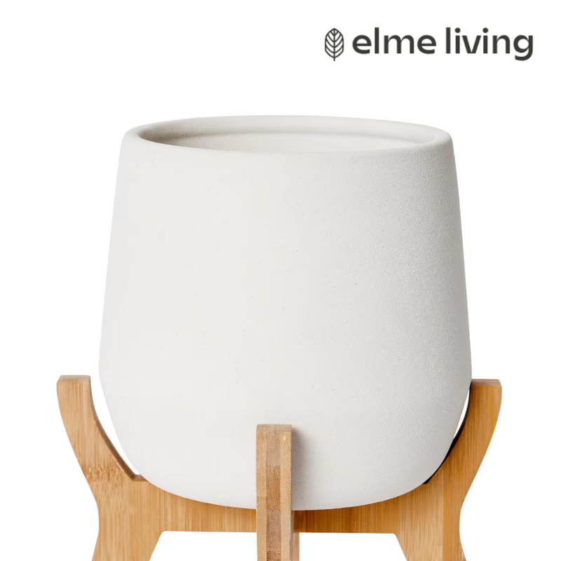 Ronis Lawson Pot with Stand White 22x22x26cm