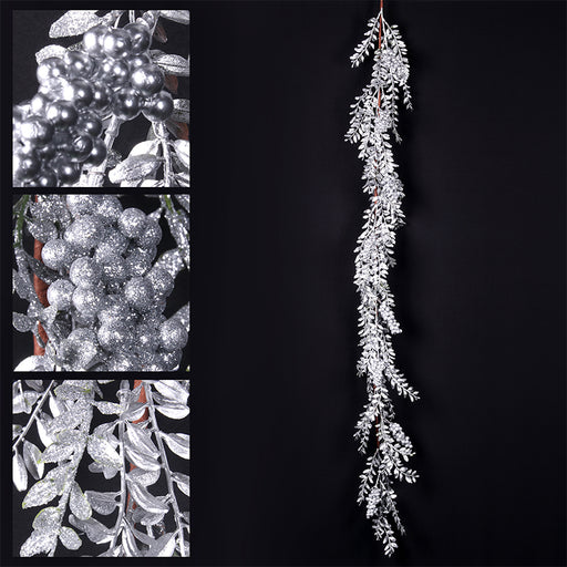 Ronis Leaf Garland 130cm Silver