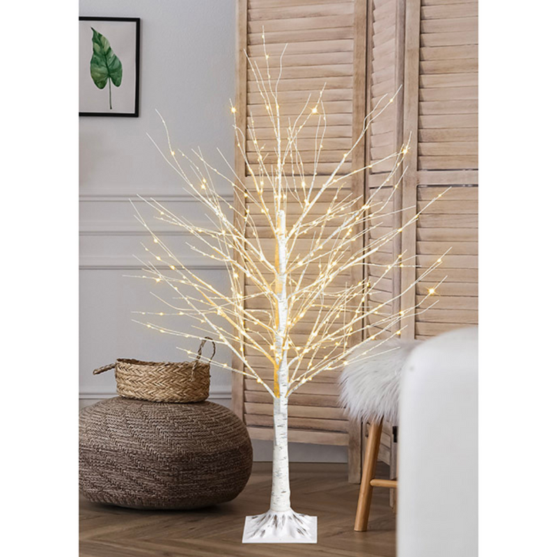 Ronis Led Dazzling Birch Tree 1.2m Twinkle Warm
