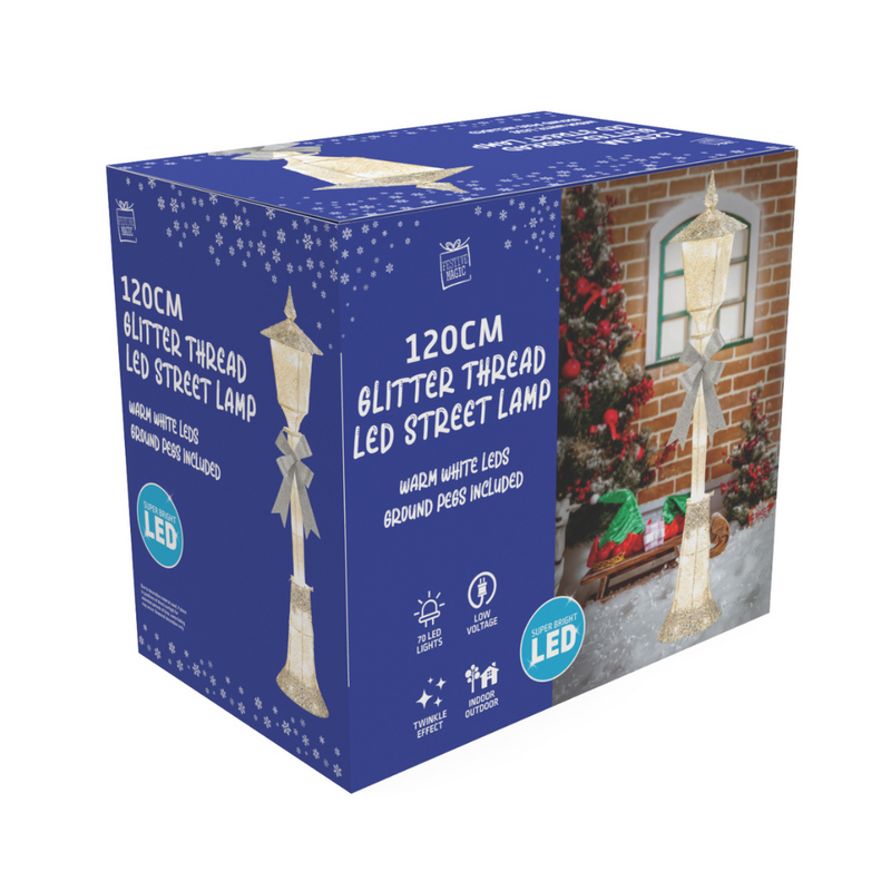 Ronis Led Glitter Street Lamp 120cm Twinkle