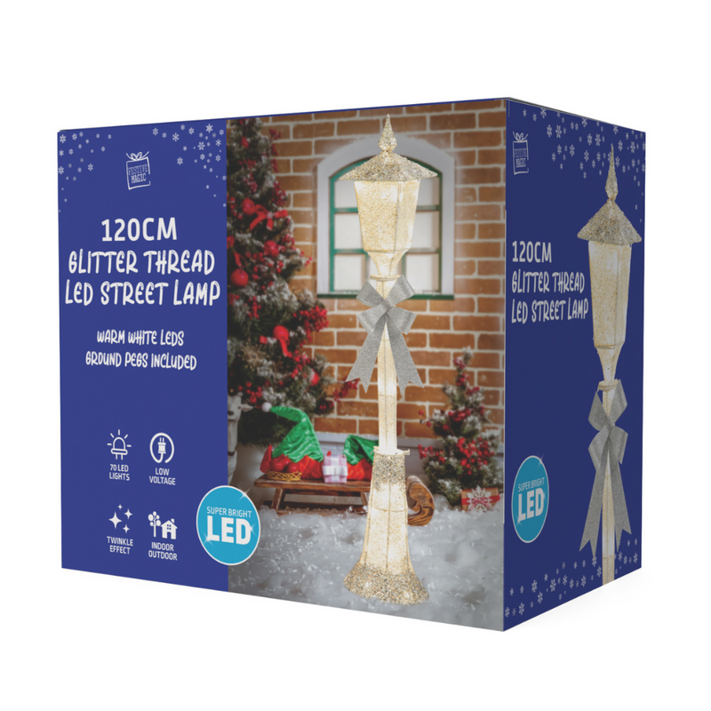 Ronis Led Glitter Street Lamp 120cm Twinkle
