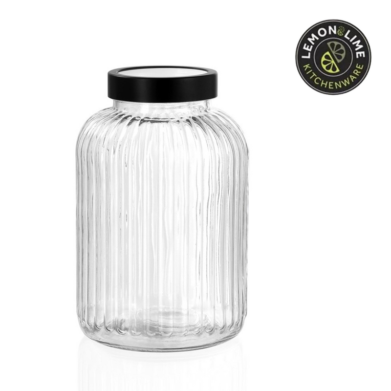Ronis Lemon and Lime Brooklyn Glass Jar 5L 17.5x17.5x26cm