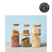 Ronis Lemon and Lime Camden Square Glass Jar Bamboo Lid 550ml – thumbnail