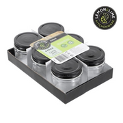 Ronis Lemon and Lime Capri Glass Preserve Jar Black Lid 200ml 6pk – thumbnail