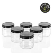 Ronis Lemon and Lime Capri Glass Preserve Jar Black Lid 200ml 6pk – thumbnail
