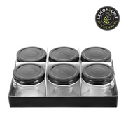 Ronis Lemon and Lime Capri Glass Preserve Jar Black Lid 200ml 6pk – thumbnail