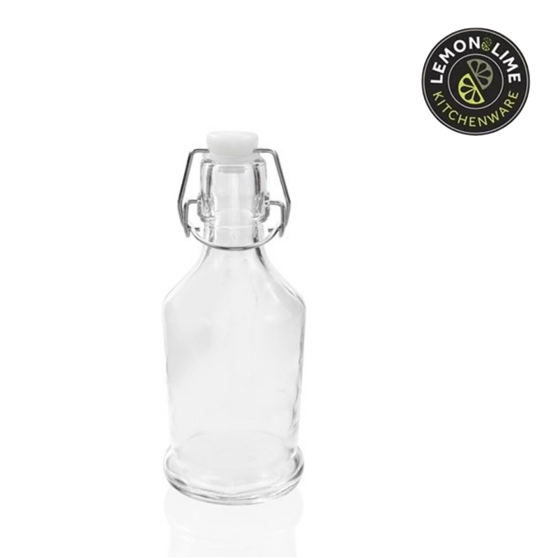 Ronis Lemon and Lime Glass Clip Handled Bottle 215ml