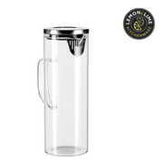Ronis Lemon and Lime Glass Water Jug with Stainless Steel Lid 1.8L – thumbnail