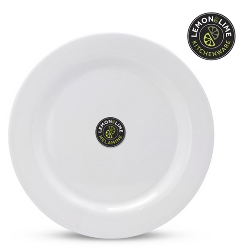 Ronis Lemon and Lime Melamine Dinner Plate Round 27.5cm White