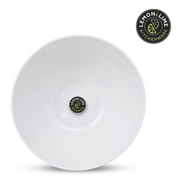 Ronis Lemon and Lime Melamine Round Salad Bowl Large 30cm White – thumbnail