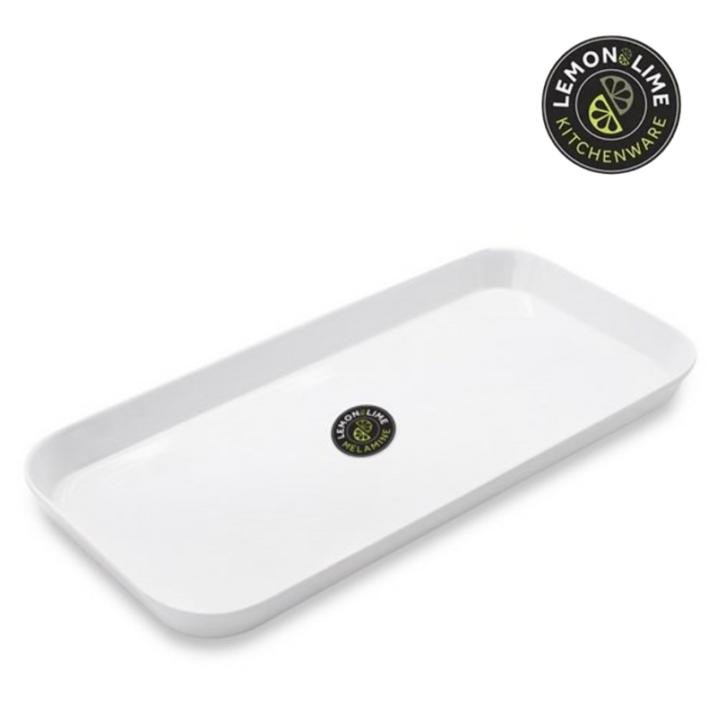 Ronis Lemon and Lime Melamine Sandwich Serving Tray 31x15cm White