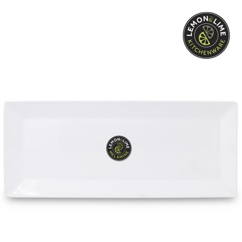 Ronis Lemon and Lime Melamine Serving Platter 49x20cm White