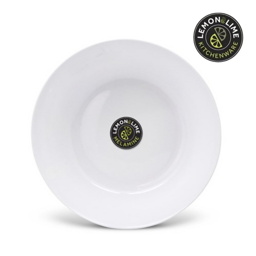 Ronis Lemon and Lime Melamine Side Plate Round 19.5cm White