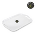 Ronis Lemon and Lime Melamine Tray with Handles 41x28.5cm White