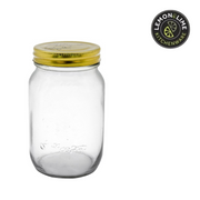 Ronis Lemon and Lime Roma Glass Conserve Jars Gold Lids 8.5x8.5x13cm 550ml 8pk – thumbnail