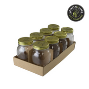 Ronis Lemon and Lime Roma Glass Conserve Jars Gold Lids 8.5x8.5x13cm 550ml 8pk – thumbnail
