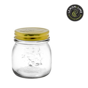 Ronis Lemon and Lime Roma Glass Conserve Jars Gold Lids 8.5x8.5x9cm 300ml 12pk – thumbnail
