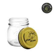 Ronis Lemon and Lime Roma Glass Conserve Jars Gold Lids 8.5x8.5x9cm 300ml 12pk – thumbnail
