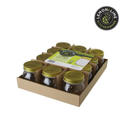 Ronis Lemon and Lime Roma Glass Conserve Jars Gold Lids 8.5x8.5x9cm 300ml 12pk – thumbnail