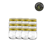 Ronis Lemon and Lime Roma Glass Conserve Jars Gold Lids 8.5x8.5x9cm 300ml 12pk – thumbnail