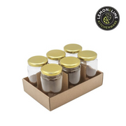 Ronis Lemon and Lime Verona Glass Conserve Jars Gold Lids 7x7x12cm 360ml 6pk – thumbnail