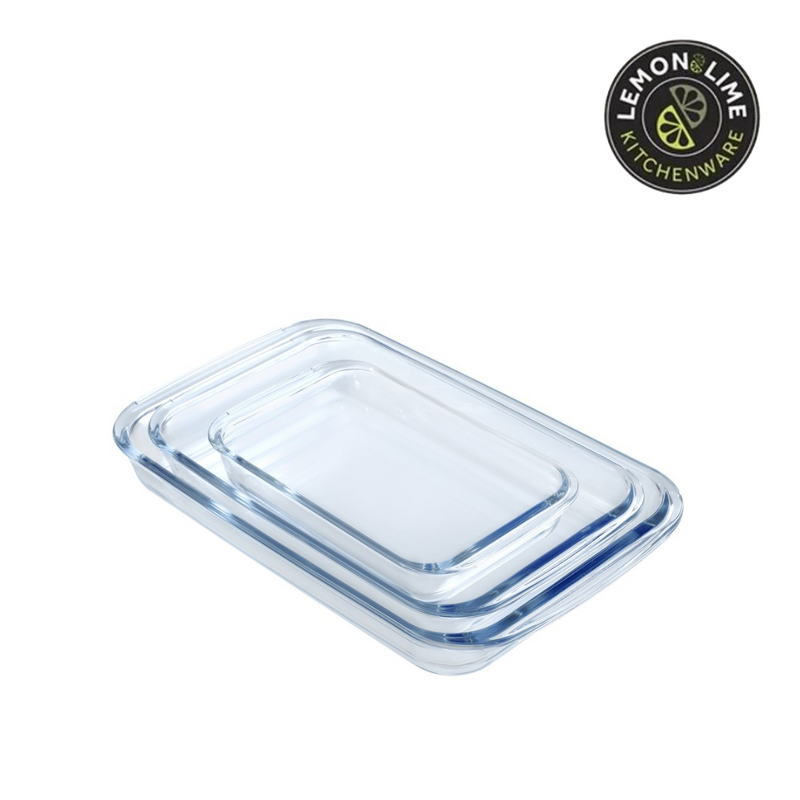 Ronis Lemon and Lime Yorkshire Glass Bakeware Rectangle 3L 39x23.5x5cm