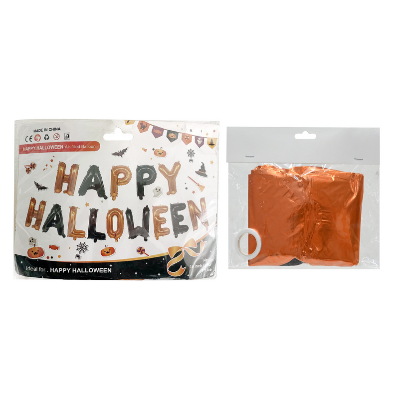 Ronis Letter Foil Balloon Set Happy Halloween