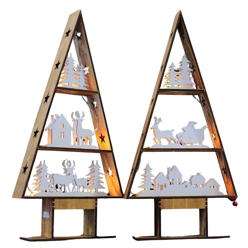 Light Up 3 Level Village Tree