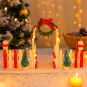 Light Up Gate Arch with Bristle 19cm LED Christmas tabletop decoration