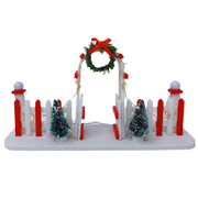 Light Up Gate Arch with Bristle 19cm LED Christmas tabletop decoration