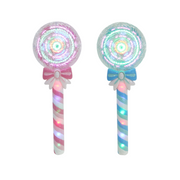 Light Up Lollipop Spinning Wand 30cm Assorted Christmas Party Toy